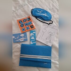 KLM Kids Airplane Travel Activity Set - Blue